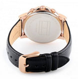 Tommy Hilfiger Claudia White Dial Black Leather Strap Watch for Women - 1781817 Authentic Buy Shop Now