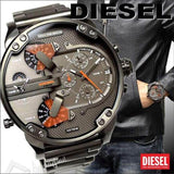 Diesel Mr Daddy 2.0 Chronograph Grey Dial Grey Steel Strap Watch For Men - DZ7315 Authentic Buy Shop Now