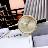 Michael Kors Jaryn Quartz Gold Dial Black Steel Strap Watch For Women - MK4544 Authentic Buy Shop Now