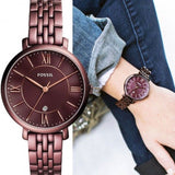 Fossil Jacqueline Brown Dial Brown Steel Strap Watch for Women - ES4100 Authentic Buy Shop Now