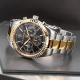 Maserati Competizione Chronograph Black Dial Two Tone Steel Strap Watch For Men - R8853100016 Authentic Buy Shop Now