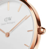 Daniel Wellington Petite Reading White Dial Black Leather Strap Watch For Women - DW00100173 Authentic Buy Shop Now
