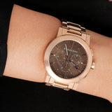 Burberry The City Grey Dial Rose Gold Steel Strap Watch for Men - BU9353 Authentic Buy Shop Now