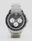 Tommy Hilfiger Luke Quartz Black Dial Silver Steel Strap Watch for Men - 1791120 Authentic Buy Shop Now