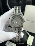 Bulova Phantom Swarovski Crystal Pave Silver Dial Silver Steel Strap Watch for Men - 98B296 Authentic Buy Shop Now