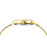 Guess Chelsea Crystals Mother of Pearl White Dial Gold Mesh Bracelet Watch For Women - W0647L7 Authentic Buy Shop Now