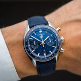 Tag Heuer Carrera Chronograph Blue Dial Blue Leather Strap Watch for Men - CBS2212.FC6535 Authentic Buy Shop Now