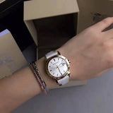 Burberry The City White Dial White Leather Strap Watch for Women - BU9110 Authentic Buy Shop Now