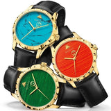 Gucci G Timeless Coral Red Dial Black Leather Strap Watch For Men - YA126464 Authentic Buy Shop Now