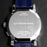 Burberry City Sport Chronograph White Dial Blue Rubber Strap Watch For Men - BU9808 Authentic Buy Shop Now