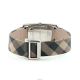 Burberry Nova Check Silver Dial Two Tone Leather Strap Watch For Women - BU9404 Authentic Buy Shop Now