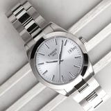 Tissot Gentleman Silver Dial Silver Steel Strap Watch For Men - T127.410.11.031.00 Authentic Buy Shop Now