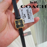 Coach Black Square Dial Black Leather Strap Watch for Women - 14503695 Authentic Buy Shop Now