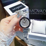 Movado Bold Silver Dial Silver Steel Strap Watch For Women - 3600567 Authentic Buy Shop Now