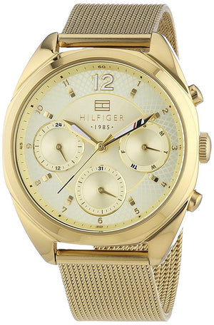 Tommy Hilfiger Mia Gold Dial Gold Mesh Bracelet Watch for Women - 1781488 Authentic Buy Shop Now