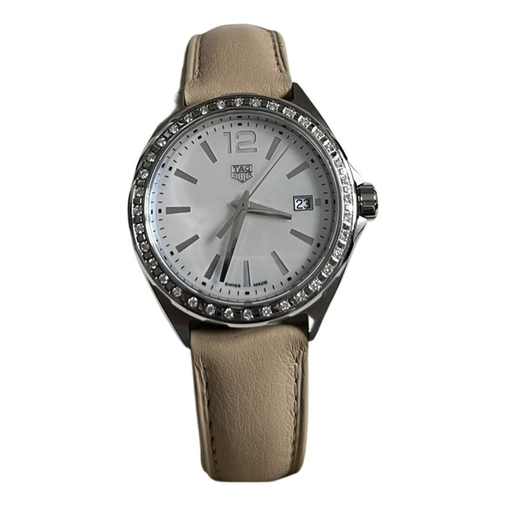 Tag Heuer Formula 1 Quartz Mother of Pearl Dial Brown Leather Strap Watch for Women - WBJ131A.FC8255 Authentic Buy Shop Now
