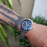 Michael Kors Cunningham Multifunction Blue Dial Silver Steel Strap Watch For Men - MK7153 Authentic Buy Shop Now