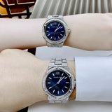 Michael Kors Lennox Three Hand Blue Dial Silver Steel Strap Watch For Women - MK6990 Authentic Buy Shop Now