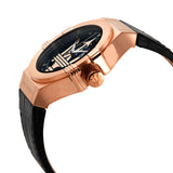 Maserati Potenza Automatic Skeleton Black Dial Black Leather Strap Watch For Men - R8821108039 Authentic Buy Shop Now