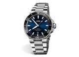 Oris Aquis Date Blue Dial Silver Steel Strap Watch for Men - 0173377304135-0782405PEB Authentic Buy Shop Now