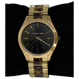 Michael Kors Runway Black Dial Gold Steel Strap Watch for Women - MK3478 Authentic Buy Shop Now