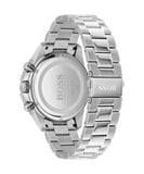 Hugo Boss View Chronograph Black Dial Silver Steel Strap Watch For Men - 1514008 Authentic Buy Shop Now
