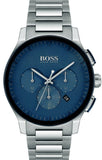 Hugo Boss Peak Chronograph Blue Dial Silver Steel Strap Watch for Men - 1513763 Authentic Buy Shop Now