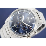 Hugo Boss Pioneer Blue Dial Silver Steel Strap Watch for Men - 1513867 Authentic Buy Shop Now
