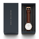 Daniel Wellington Classic St. Mawes White Dial Brown Leather Strap Watch for Men - DW00100035 Authentic Buy Shop Now