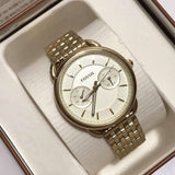 Fossil Tailor Gold Dial Gold Steel Strap Watch for Women - ES3714 Authentic Buy Shop Now