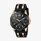 Guess Oasis Black Dial Two Tone Steel Strap Watch for Men - W0366G3 Authentic Buy Shop Now