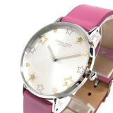 Coach Perry Mother of Pearl White Dial Pink Leather Strap Watch for Women - 14503243 Authentic Buy Shop Now