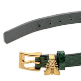 Gucci G Frame Double Mother of Pearl Dial Green Leather Strap Watch For Women - YA128525 Authentic Buy Shop Now