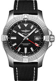 Breitling Avenger Automatic GMT 43 Black Dial Black Nylon Strap Watch for Men - A32397101B1X1 Authentic Buy Shop Now