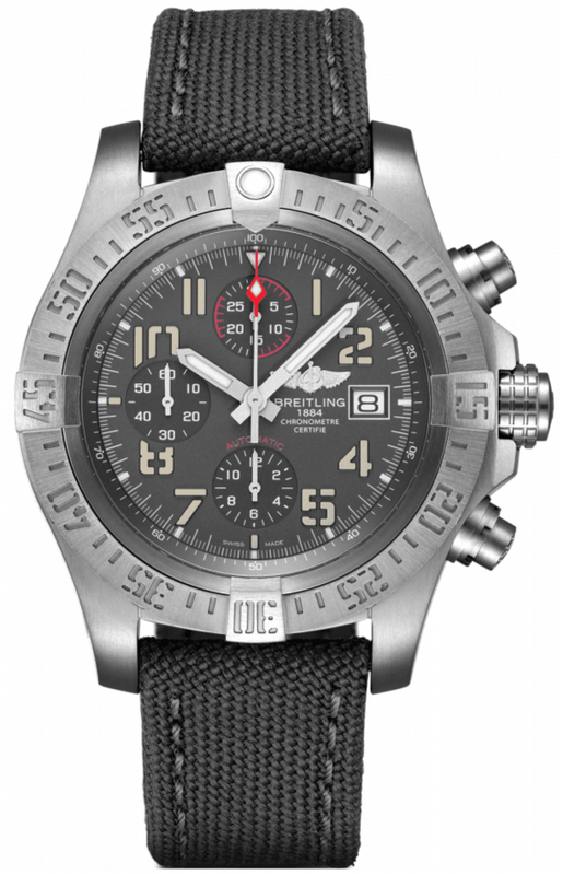 Breitling Avenger Bandit 45mm Anthracite Dial Black Nylon Strap Watch for Men - E13383101M1W1 Authentic Buy Shop Now