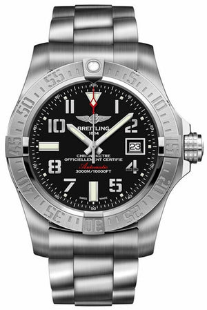 Breitling Avenger II Seawolf Stainless Steel 45mm Black Dial Mens Watch - A1733110/BC31 Authentic Buy Shop Now