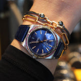 Breitling Chronomat Automatic 36 South Sea Blue Dial Blue Leather Strap Watch for Women - A10380611C1P1 Authentic Buy Shop Now