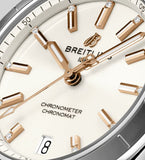 Breitling Chronomat Automatic 36 White Dial Silver Steel Strap Watch for Women - A10380101A2A1 Authentic Buy Shop Now