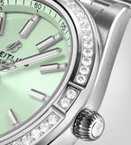 Breitling Chronomat Automatic 36 Diamonds Green Dial Two Tone Steel Strap Watch for Women - A10380591L1A1 Authentic Buy Shop Now