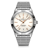 Breitling Chronomat Automatic 36 White Dial Silver Steel Strap Watch for Women - A10380101A2A1 Authentic Buy Shop Now