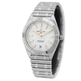 Breitling Chronomat Automatic 36 White Dial Silver Steel Strap Watch for Women - A10380101A2A1 Authentic Buy Shop Now