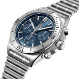Breitling Chronomat B01 42 Frecce Tricolori Blue Dial Silver Steel Strap Watch for Men - AB01344A1C1A1 Authentic Buy Shop Now