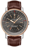 Breitling Navitimer Automatic 41 Grey Dial Brown Leather Strap Watch for Men - U17326121M1P1 Authentic Buy Shop Now