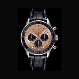Breitling Navitimer B01 Chronograph 43 Brown Dial Black Leather Strap Watch for Men - AB0138241K1P1 Authentic Buy Shop Now