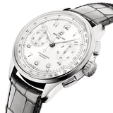 Breitling Premier B09 Chronograph 40 White Dial Black Leather Strap Watch for Men - AB0930371G1P1 Authentic Buy Shop Now