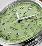 Breitling Premier B09 Chronograph 40 Green Dial Brown Leather Strap Watch for Men - AB0930D31L1P1 Authentic Buy Shop Now