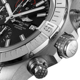 Breitling Super Avenger Chronograph 48 Black Dial Silver Steel Strap Watch for Men - A13375101B1A1 Authentic Buy Shop Now