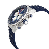 Breitling Super Chronomat B01 44 Blue Dial Blue Rubber Strap Watch for Men - AB0136161C1S1 Authentic Buy Shop Now