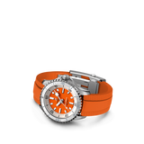 Breitling Superocean Automatic 36 Orange Dial Orange Rubber Strap Watch for Men - A17377211O1S1 Authentic Buy Shop Now