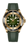 Breitling Superocean Automatic 42 Green Dial Green Rubber Strap Watch for Men - N17375201L1S1 Authentic Buy Shop Now